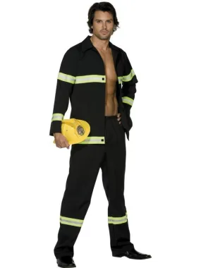 Men's Sexy Fireman Uniform Fire Fighter Fancy Dress Costume