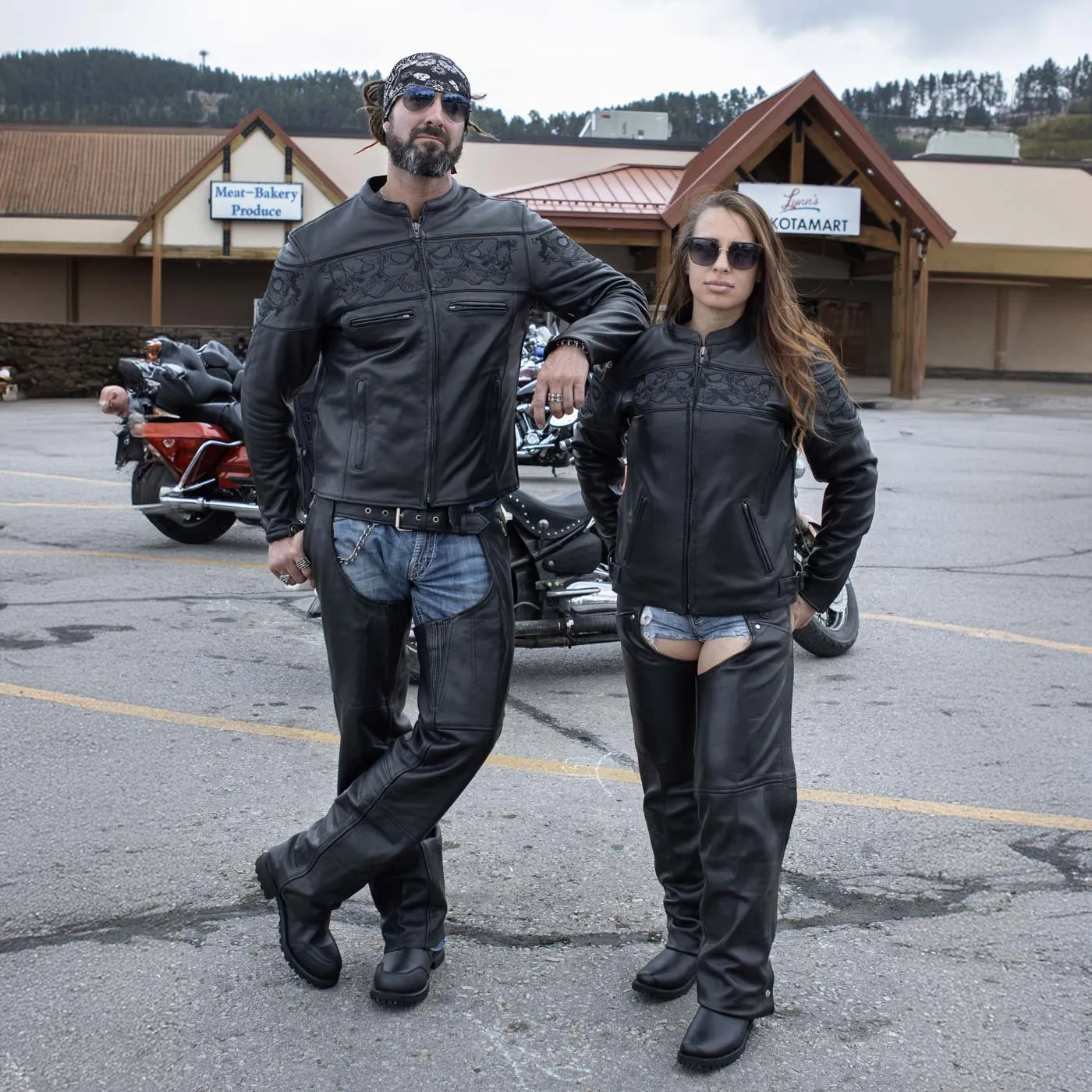 Milwaukee Leather MLM1500 Men's Crossover Black Leather Scooter Jacket