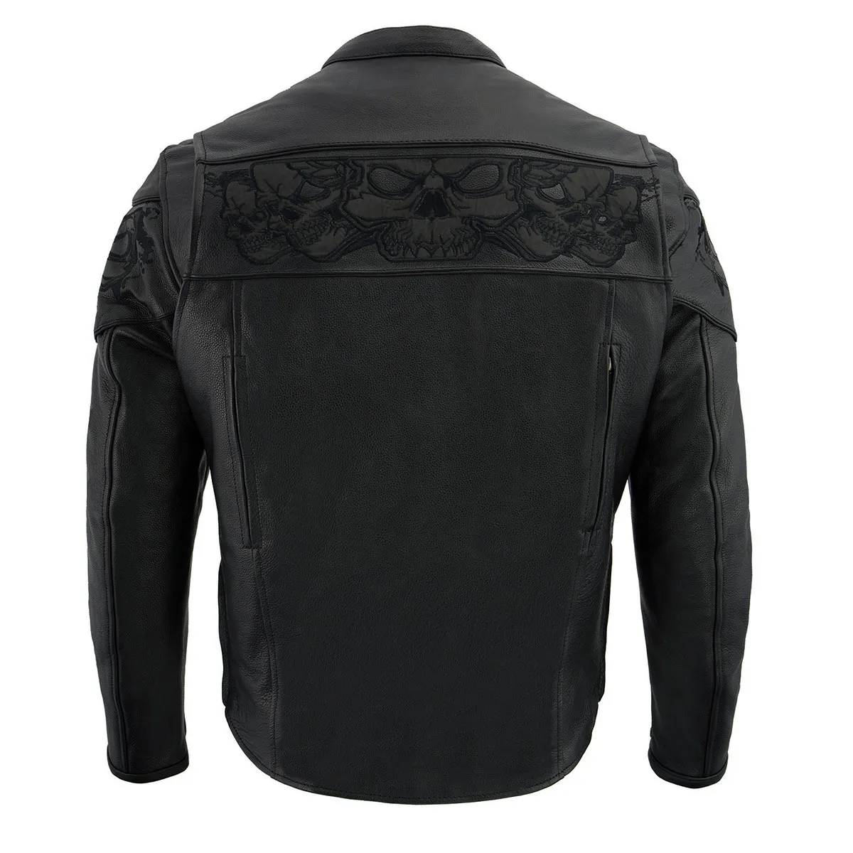 Milwaukee Leather MLM1500 Men's Crossover Black Leather Scooter Jacket