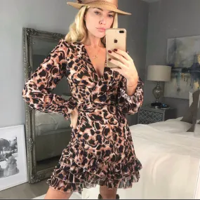Nala Leopard Print Wrap Dress