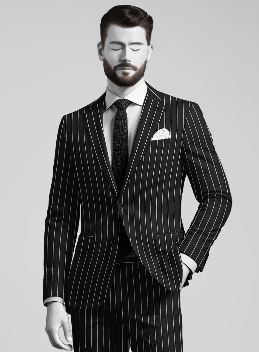 Napolean Zumel Stripe Black Wool Jacket