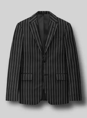 Napolean Zumel Stripe Black Wool Jacket