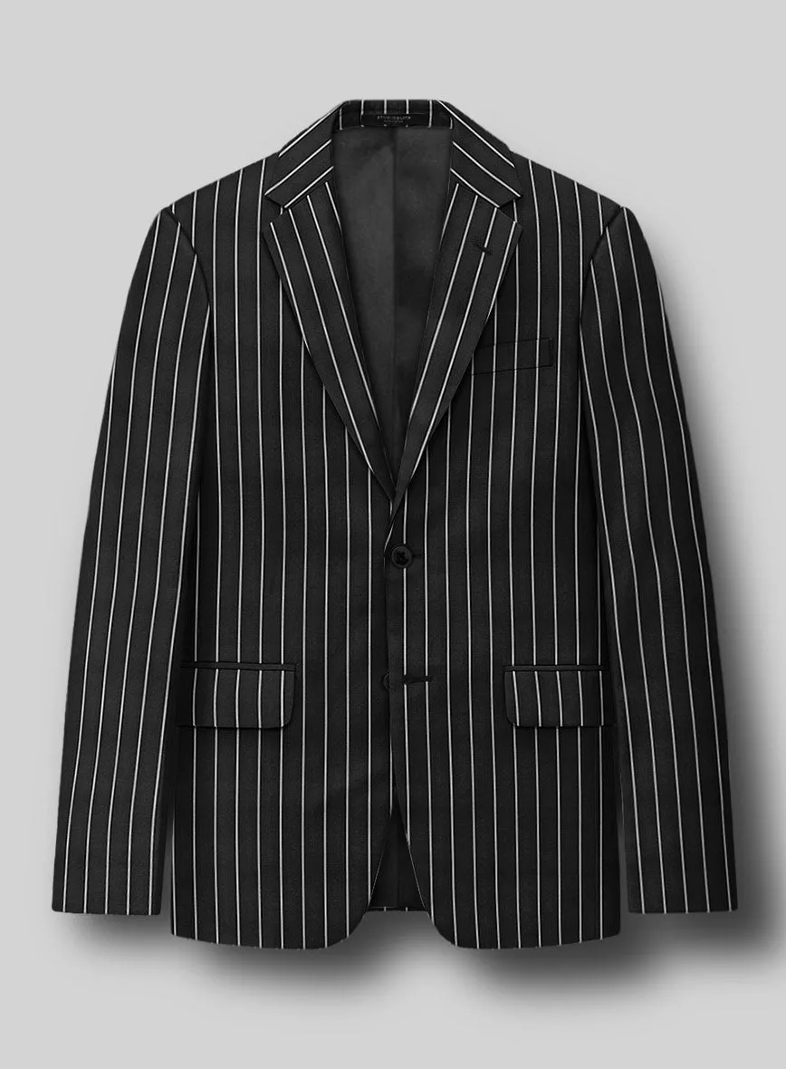 Napolean Zumel Stripe Black Wool Jacket