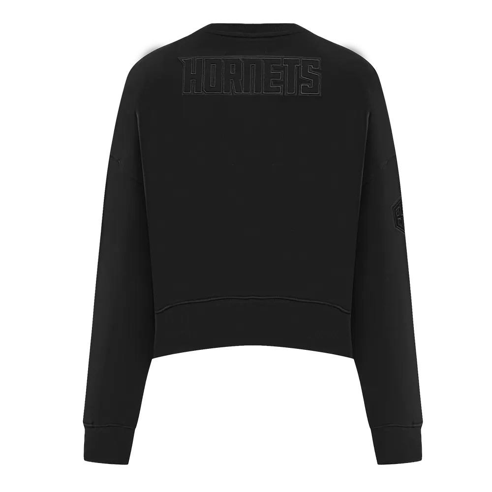 NBA CHARLOTTE HORNETS NEUTRAL WOMEN'S CREWNECK (BLACK)