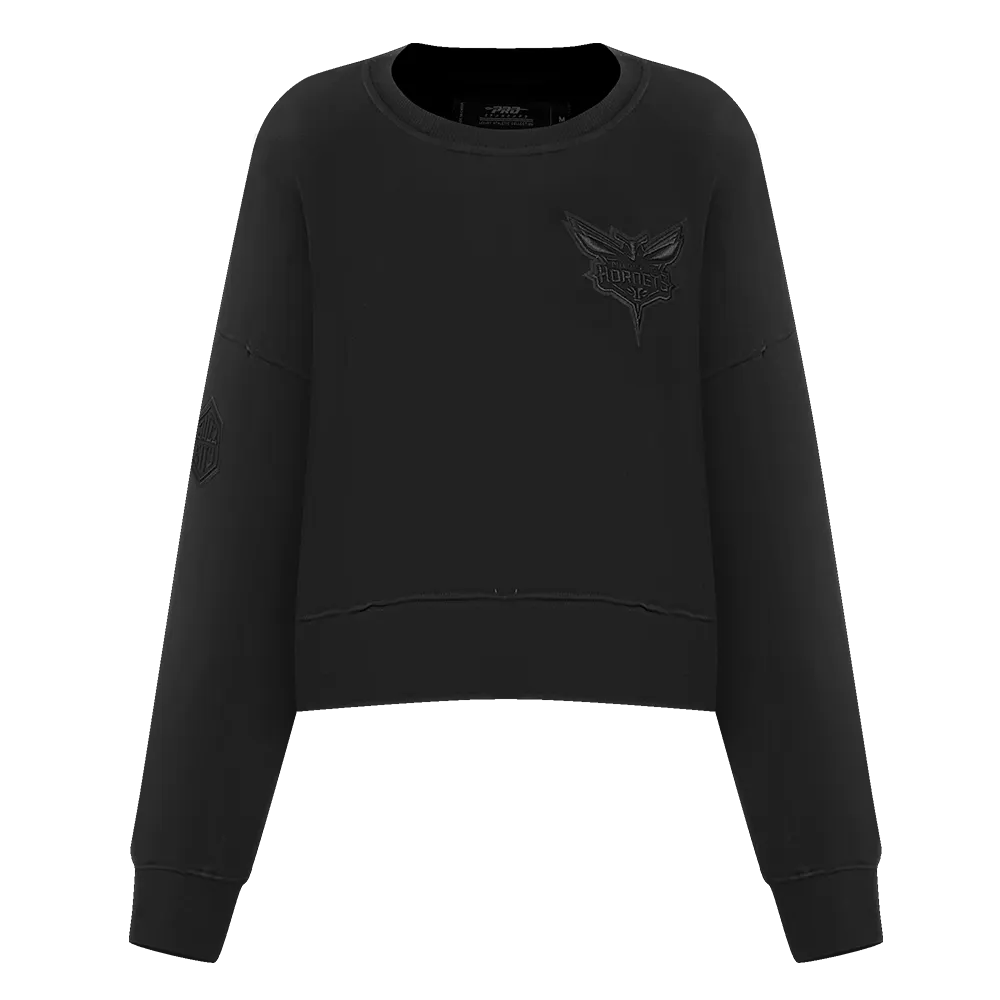 NBA CHARLOTTE HORNETS NEUTRAL WOMEN'S CREWNECK (BLACK)