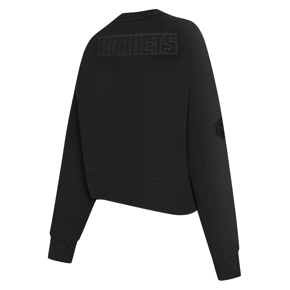 NBA CHARLOTTE HORNETS NEUTRAL WOMEN'S CREWNECK (BLACK)