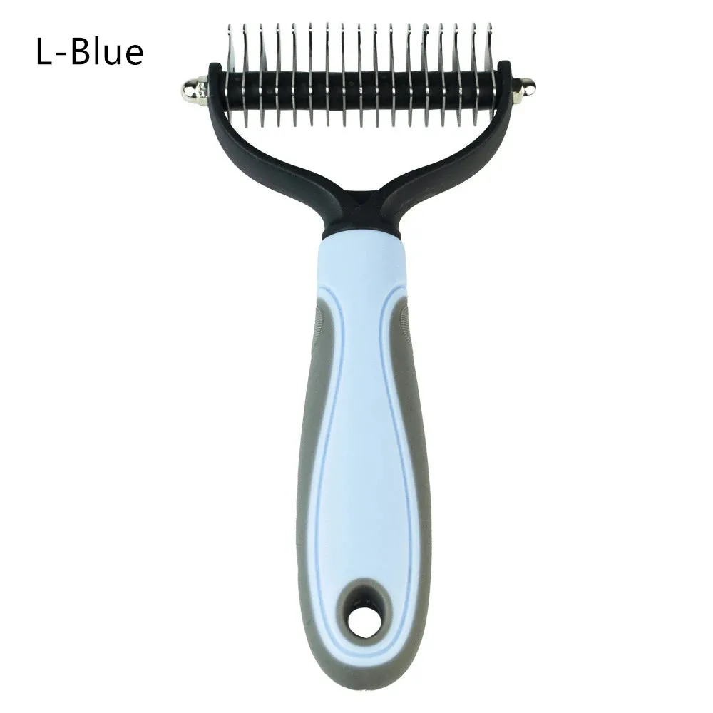 New Hair Removal Comb for Dogs Cat Detangler Fur Trimming Dematting Brush Grooming Tool For matted Long Hair Curly Pet