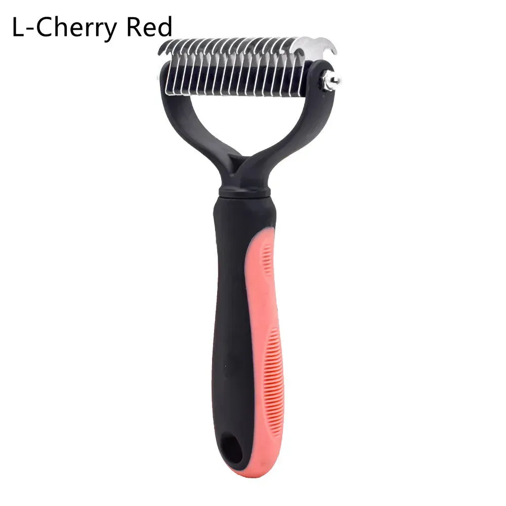 New Hair Removal Comb for Dogs Cat Detangler Fur Trimming Dematting Brush Grooming Tool For matted Long Hair Curly Pet