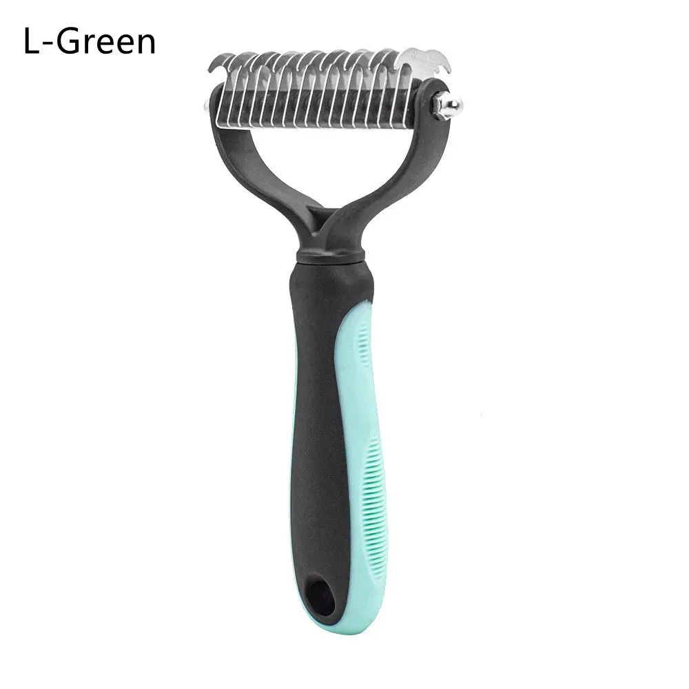 New Hair Removal Comb for Dogs Cat Detangler Fur Trimming Dematting Brush Grooming Tool For matted Long Hair Curly Pet
