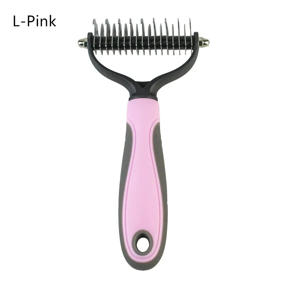 New Hair Removal Comb for Dogs Cat Detangler Fur Trimming Dematting Brush Grooming Tool For matted Long Hair Curly Pet