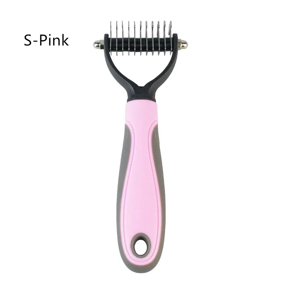 New Hair Removal Comb for Dogs Cat Detangler Fur Trimming Dematting Brush Grooming Tool For matted Long Hair Curly Pet