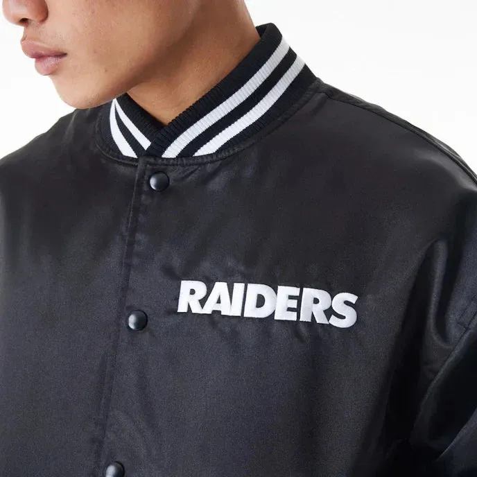 NFL Las Vegas Raiders Black Satin Jacket For Men and Women