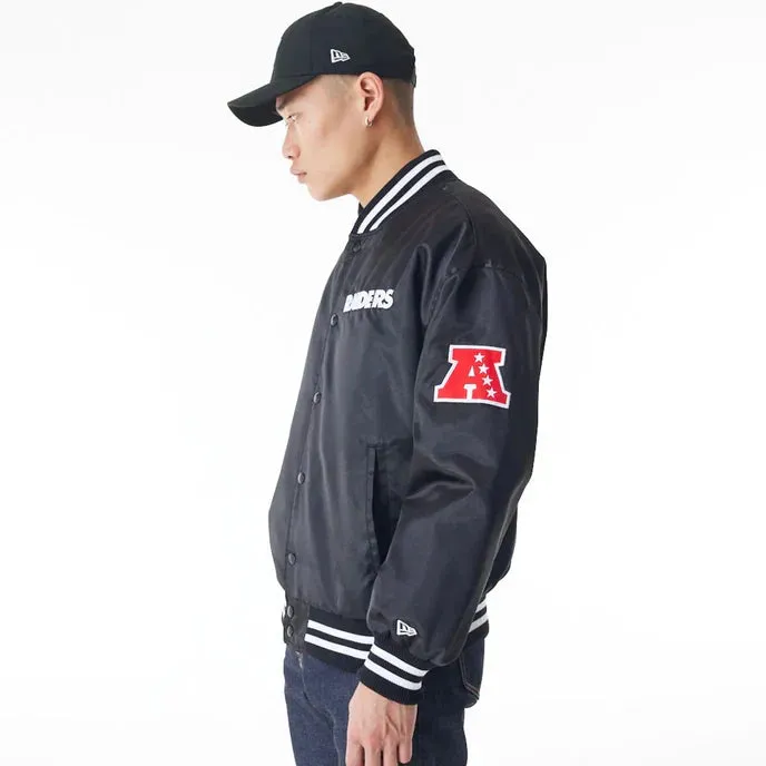 NFL Las Vegas Raiders Black Satin Jacket For Men and Women