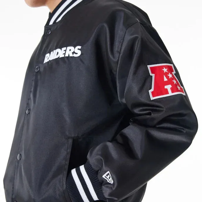 NFL Las Vegas Raiders Black Satin Jacket For Men and Women