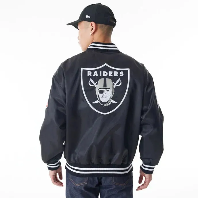NFL Las Vegas Raiders Black Satin Jacket For Men and Women