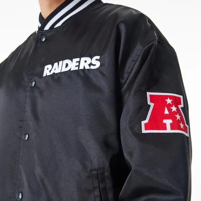 NFL Las Vegas Raiders Black Satin Jacket For Men and Women