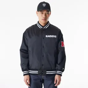NFL Las Vegas Raiders Black Satin Jacket For Men and Women