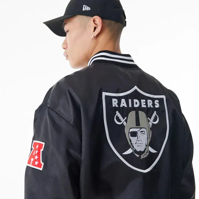 NFL Las Vegas Raiders Black Satin Jacket For Men and Women
