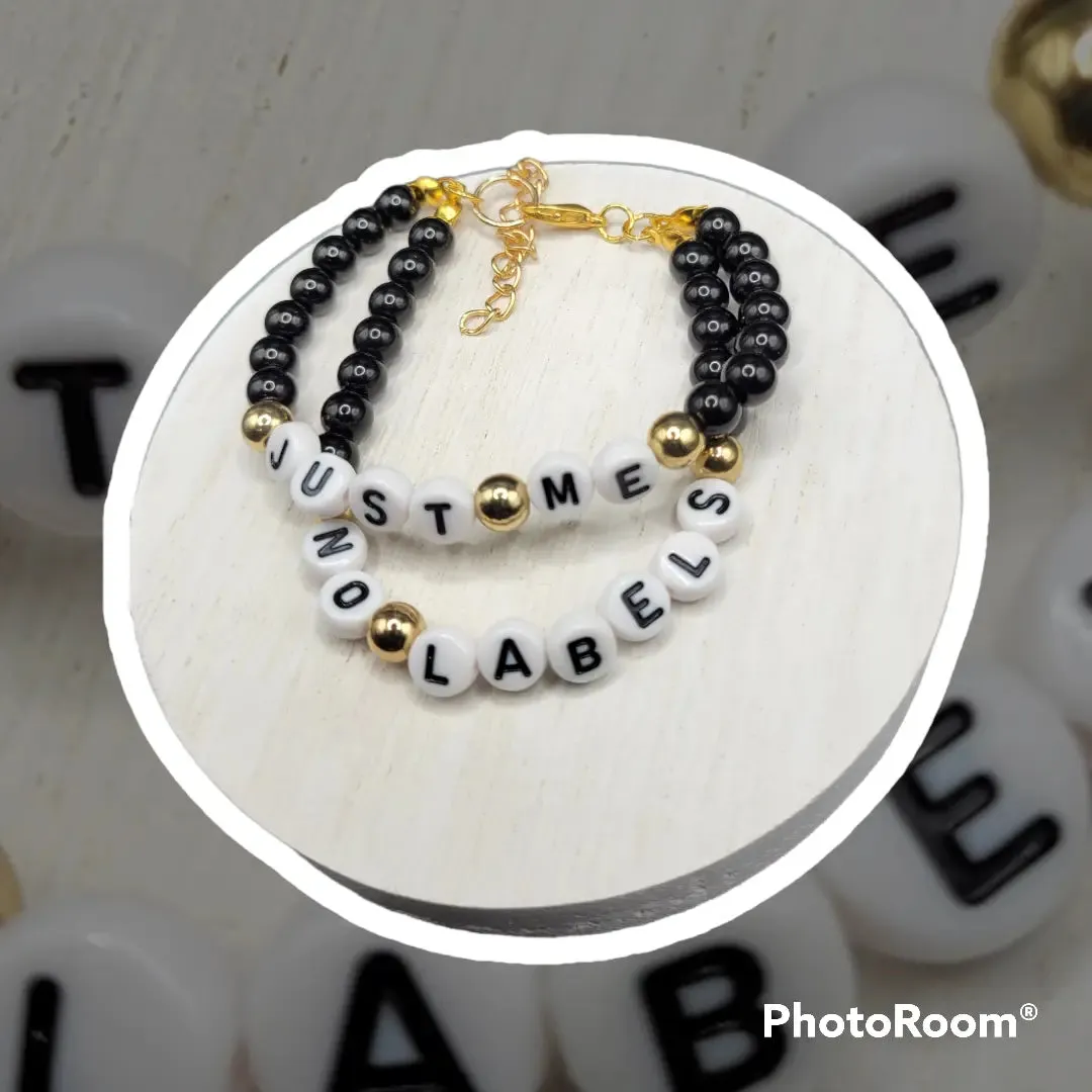 No labels, Just ME, Expressive, Beaded, Double Layer Bracelet