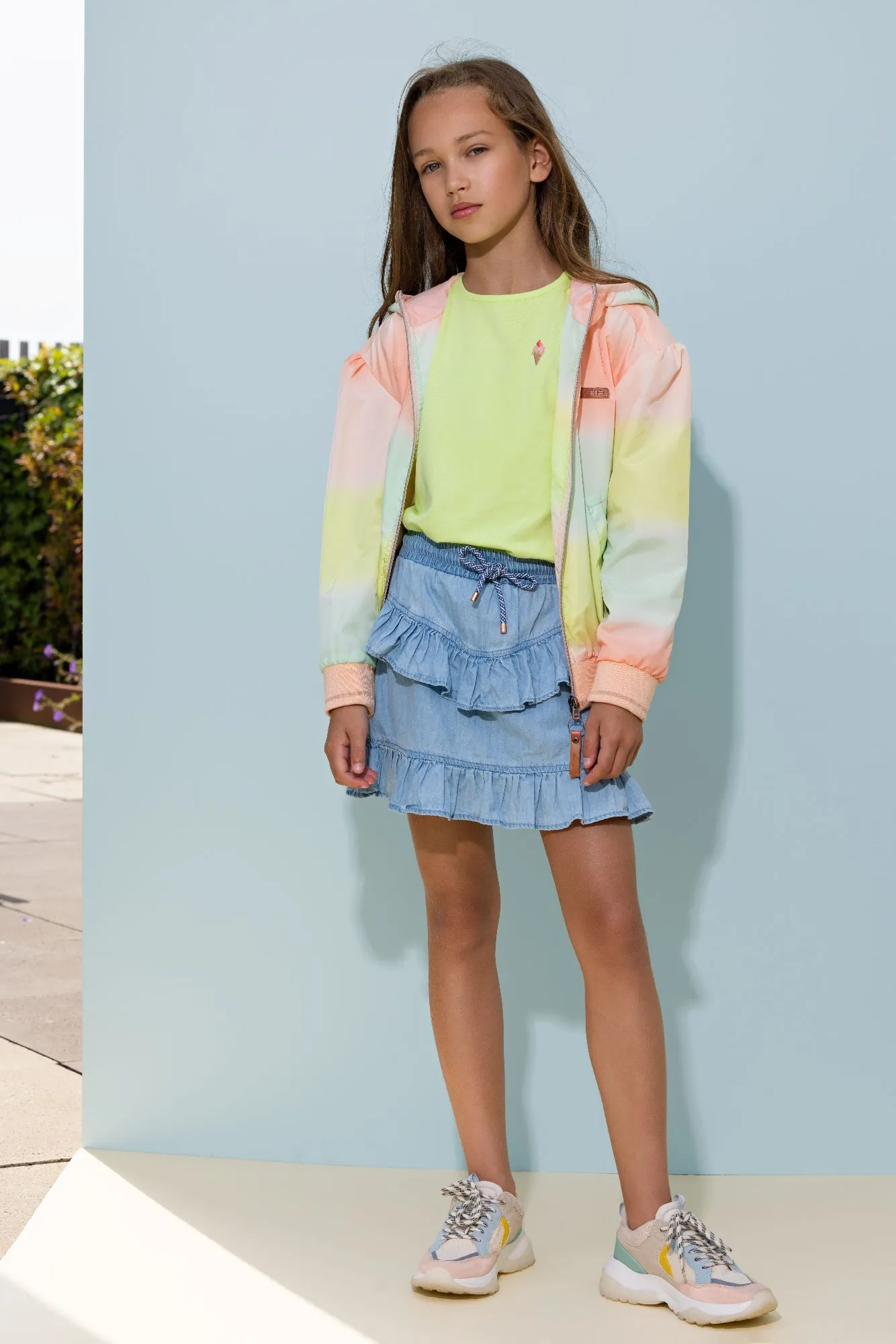 NoNo Recycled polyester Beau hooded bomber jacket dropped shoulders
