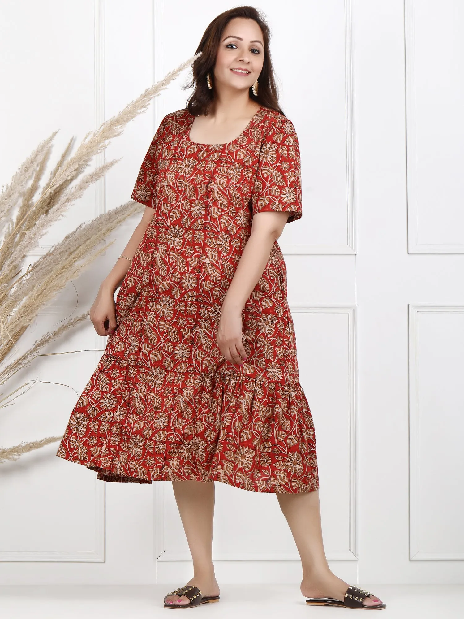 Noorvi Cotton Dabu Dress