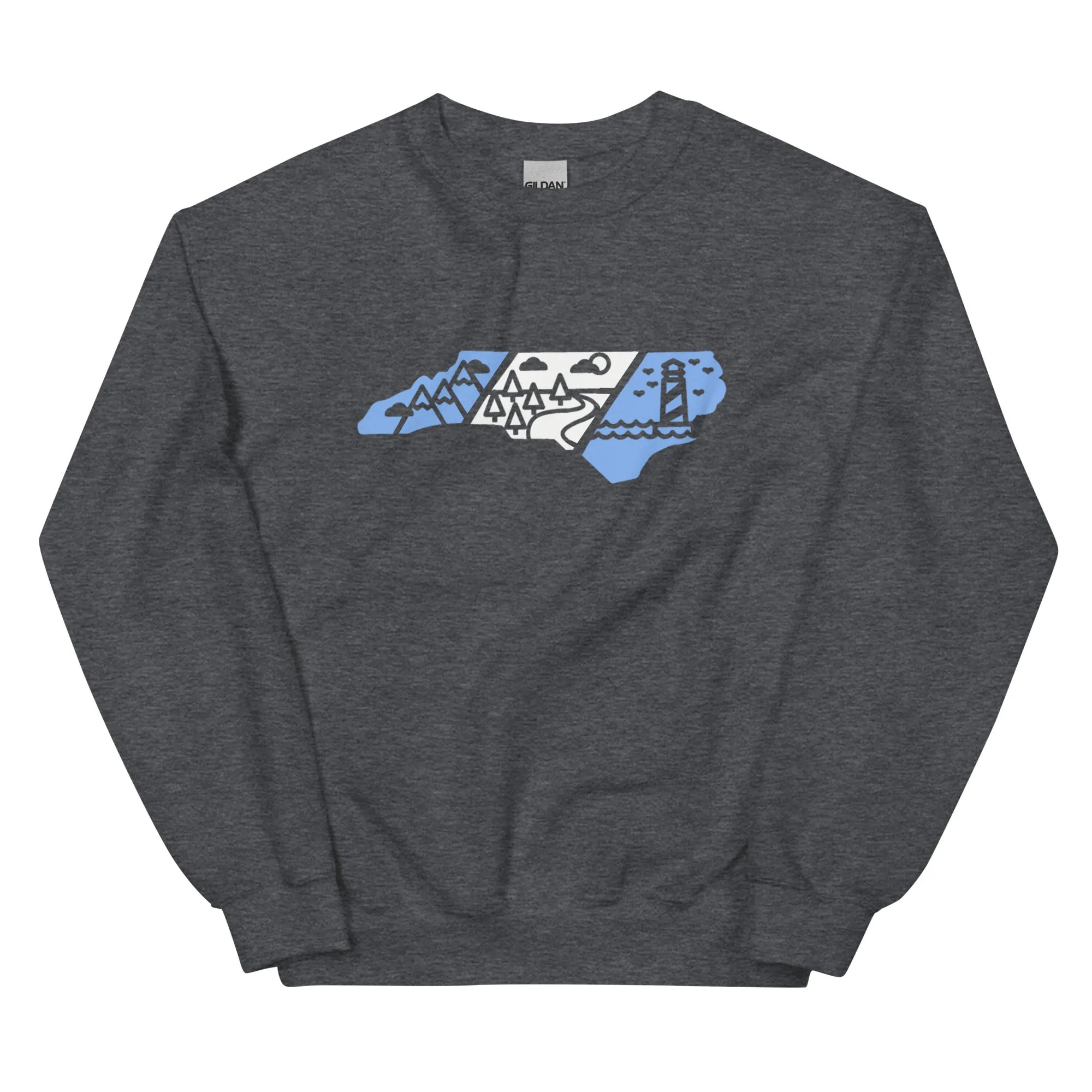 North Carolina 3 Regions Carolina Blue & White Sweatshirt