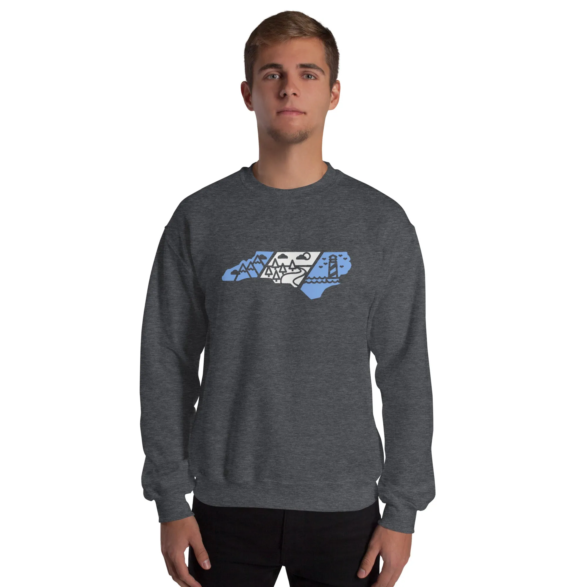 North Carolina 3 Regions Carolina Blue & White Sweatshirt