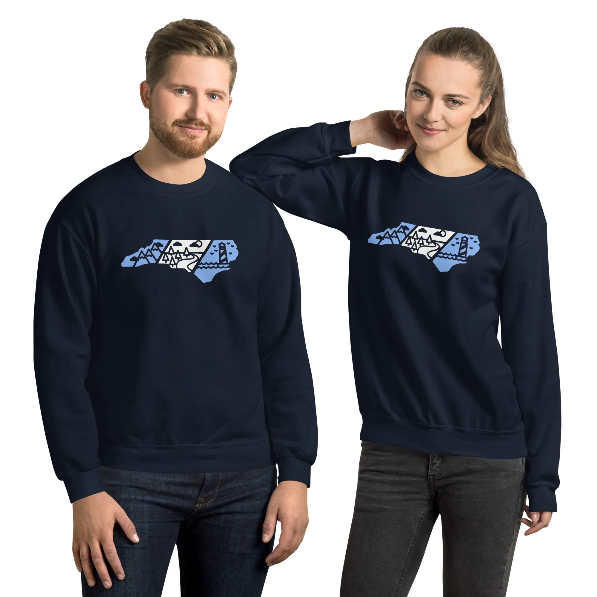 North Carolina 3 Regions Carolina Blue & White Sweatshirt
