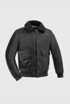 Old World Map Bomber Jacket Black (POS)
