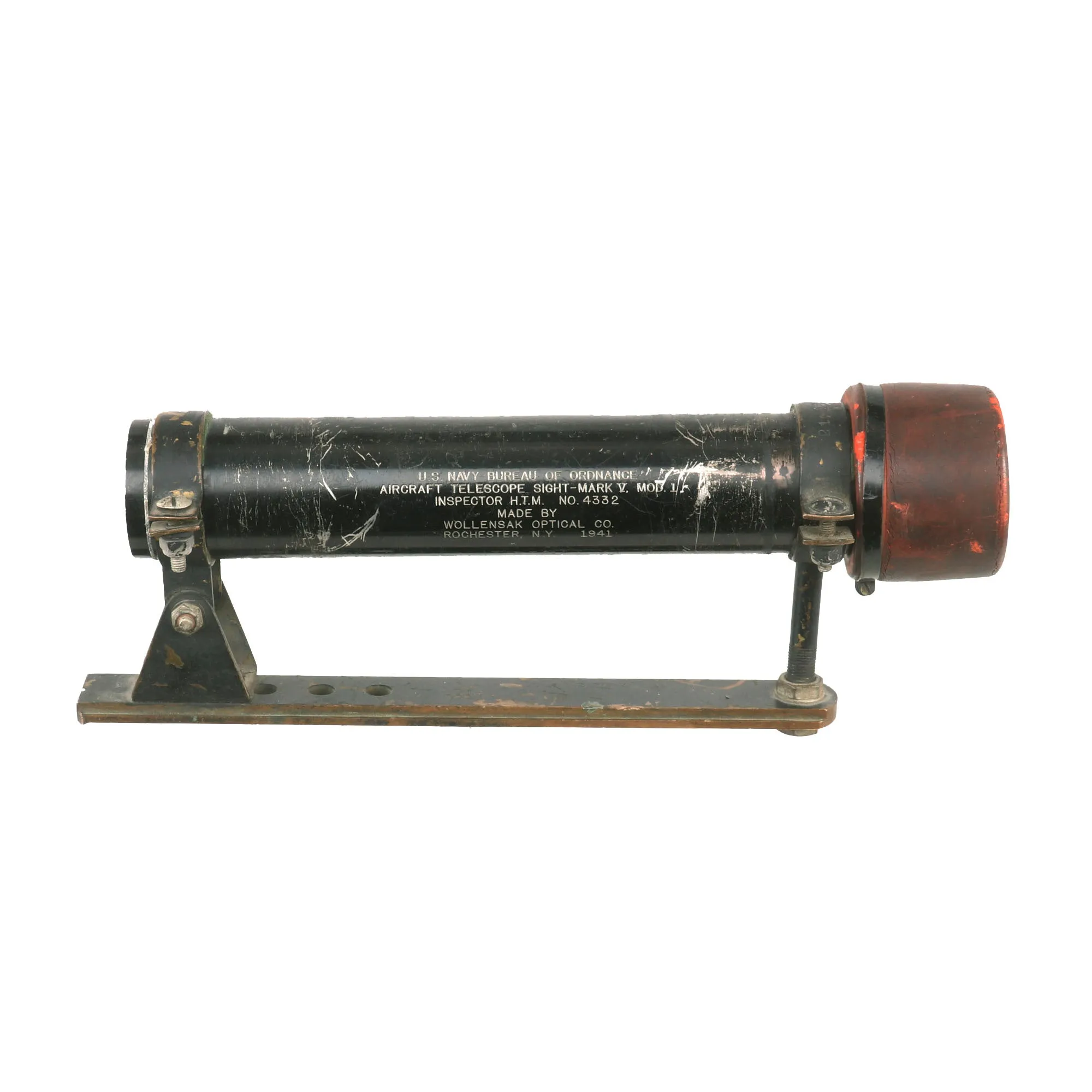 Original U.S. WWII Douglas SBD Dauntless Cockpit Aircraft Telescope Sight - Mark V, Mod. 1 by Wollensak Optical Co. - Dated 1941