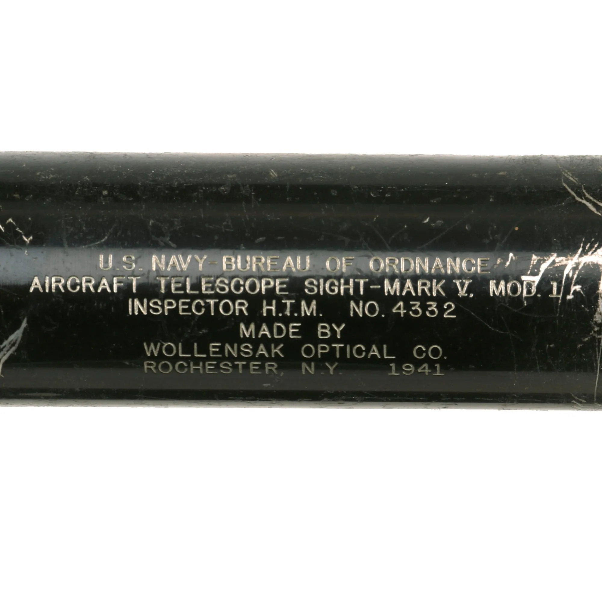 Original U.S. WWII Douglas SBD Dauntless Cockpit Aircraft Telescope Sight - Mark V, Mod. 1 by Wollensak Optical Co. - Dated 1941