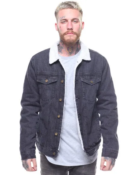 PARISH NATION RAIN MAKER DENIM SHERPA JACKET
