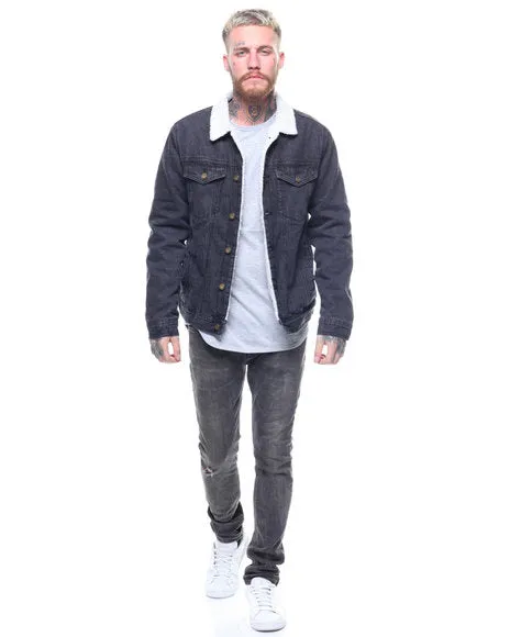 PARISH NATION RAIN MAKER DENIM SHERPA JACKET