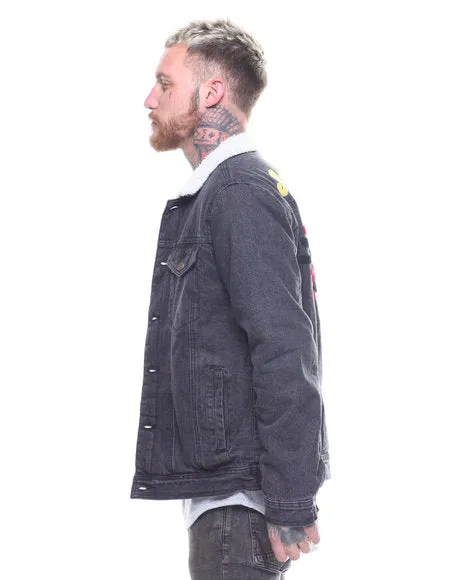 PARISH NATION RAIN MAKER DENIM SHERPA JACKET