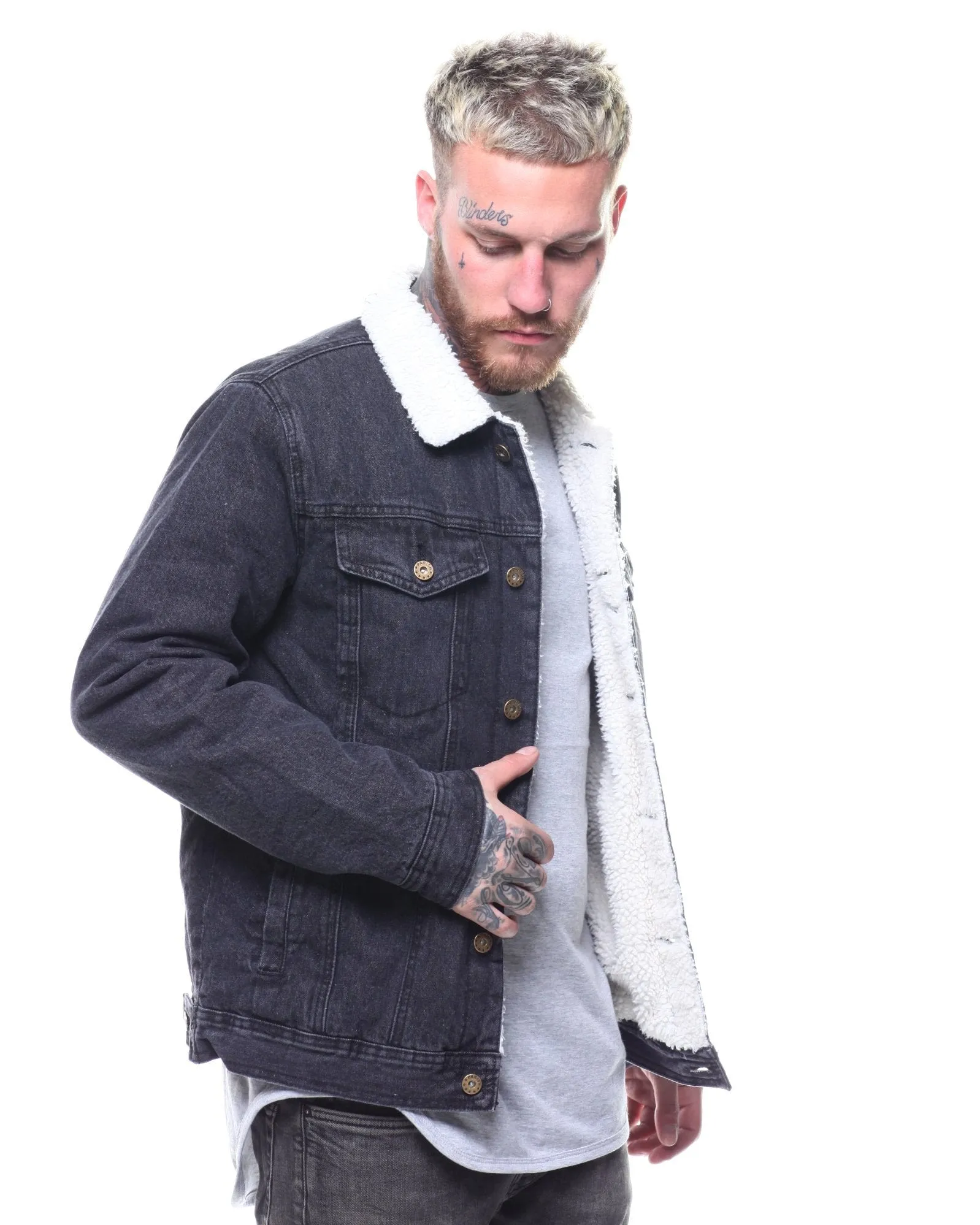 PARISH NATION RAIN MAKER DENIM SHERPA JACKET