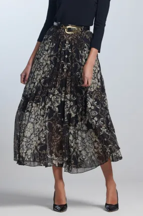 Paula Ryan Venezia Chiffon Pleat Skirt