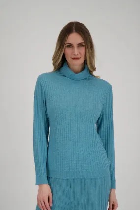 Peacock Waffle Sweater