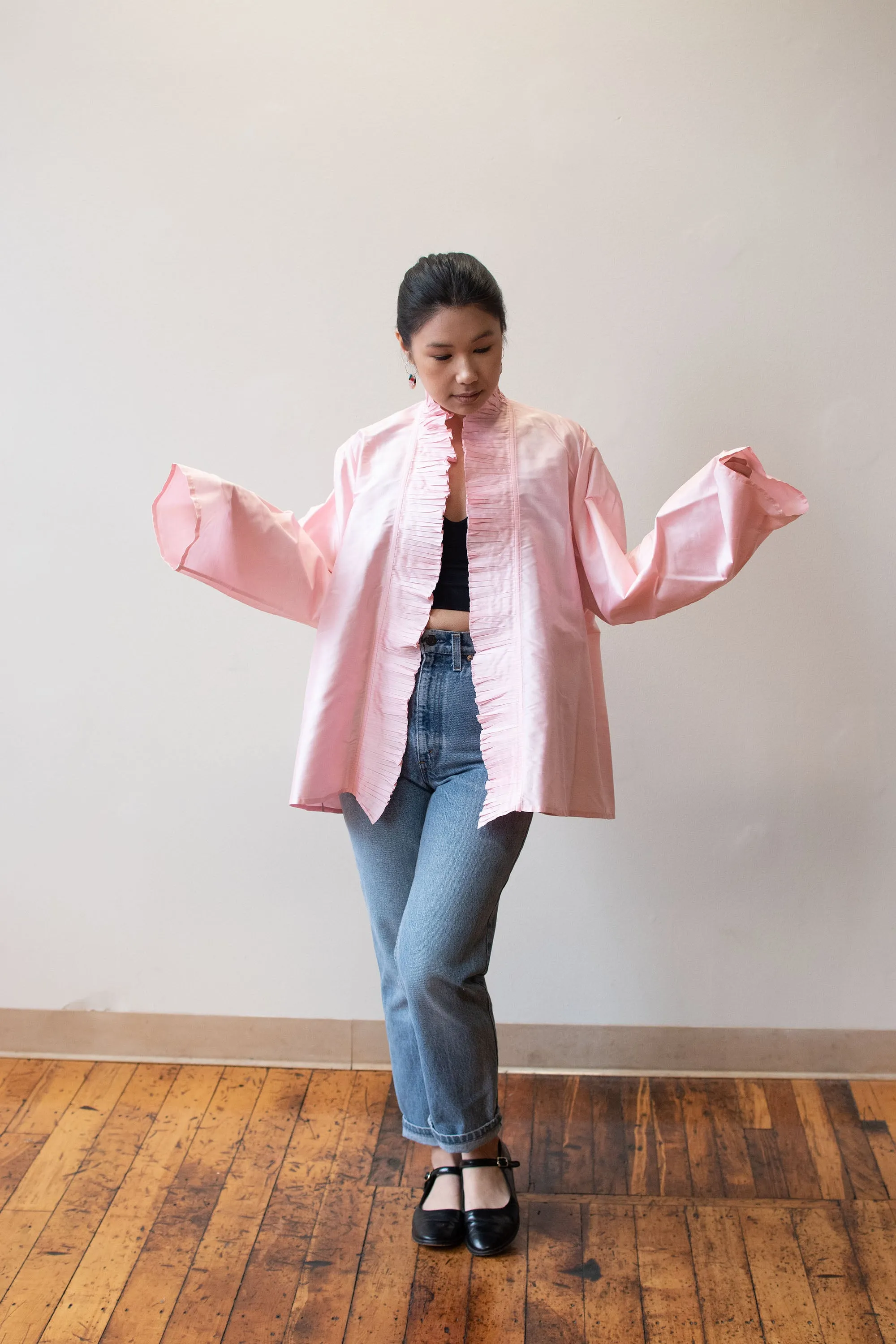 Pink Silk Jacket | Mary Ann Restivo