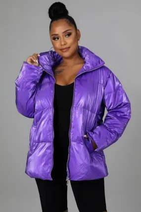 Purple Bomber Jacket-Chic & Comfortable