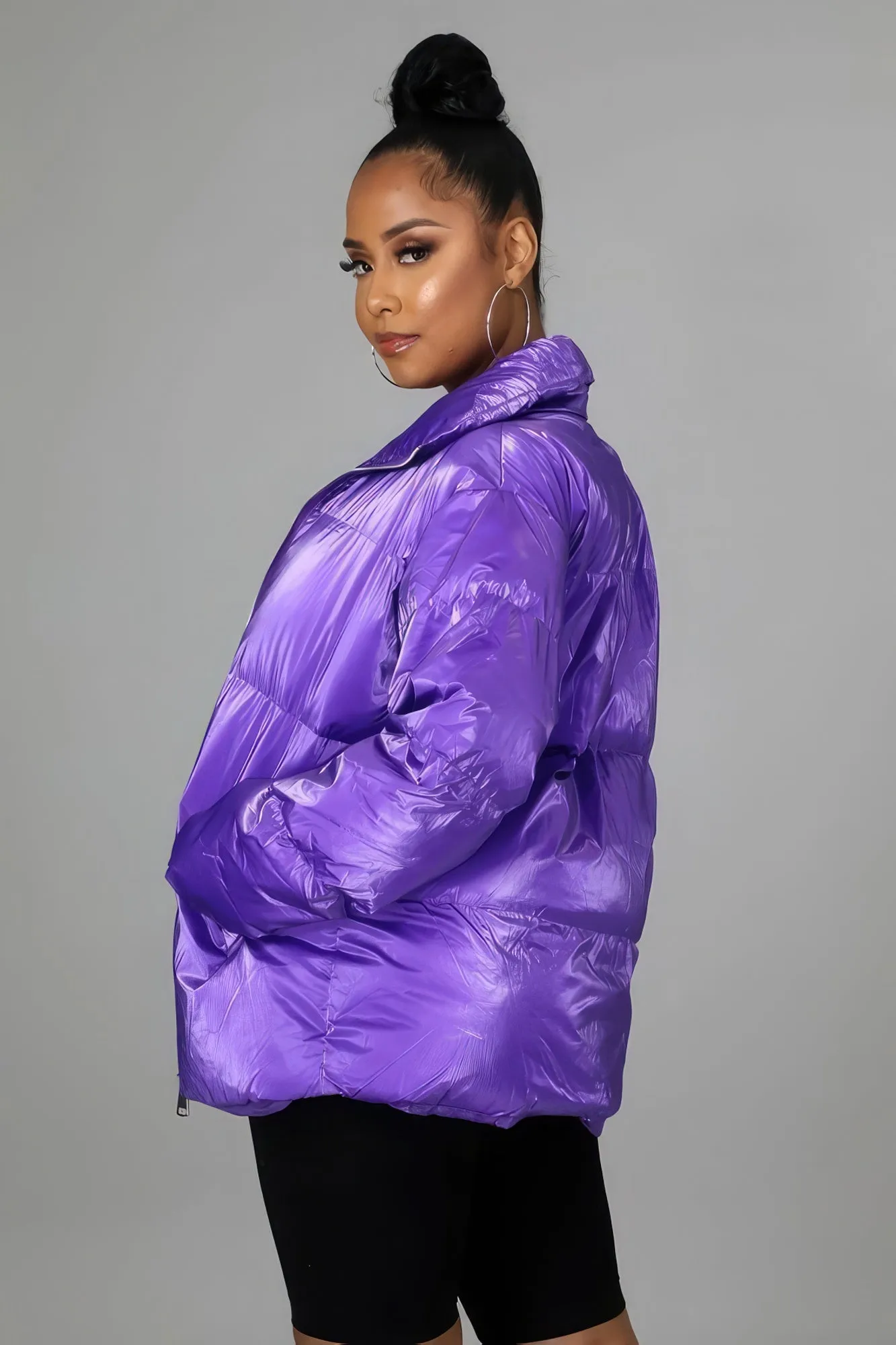 Purple Bomber Jacket-Chic & Comfortable