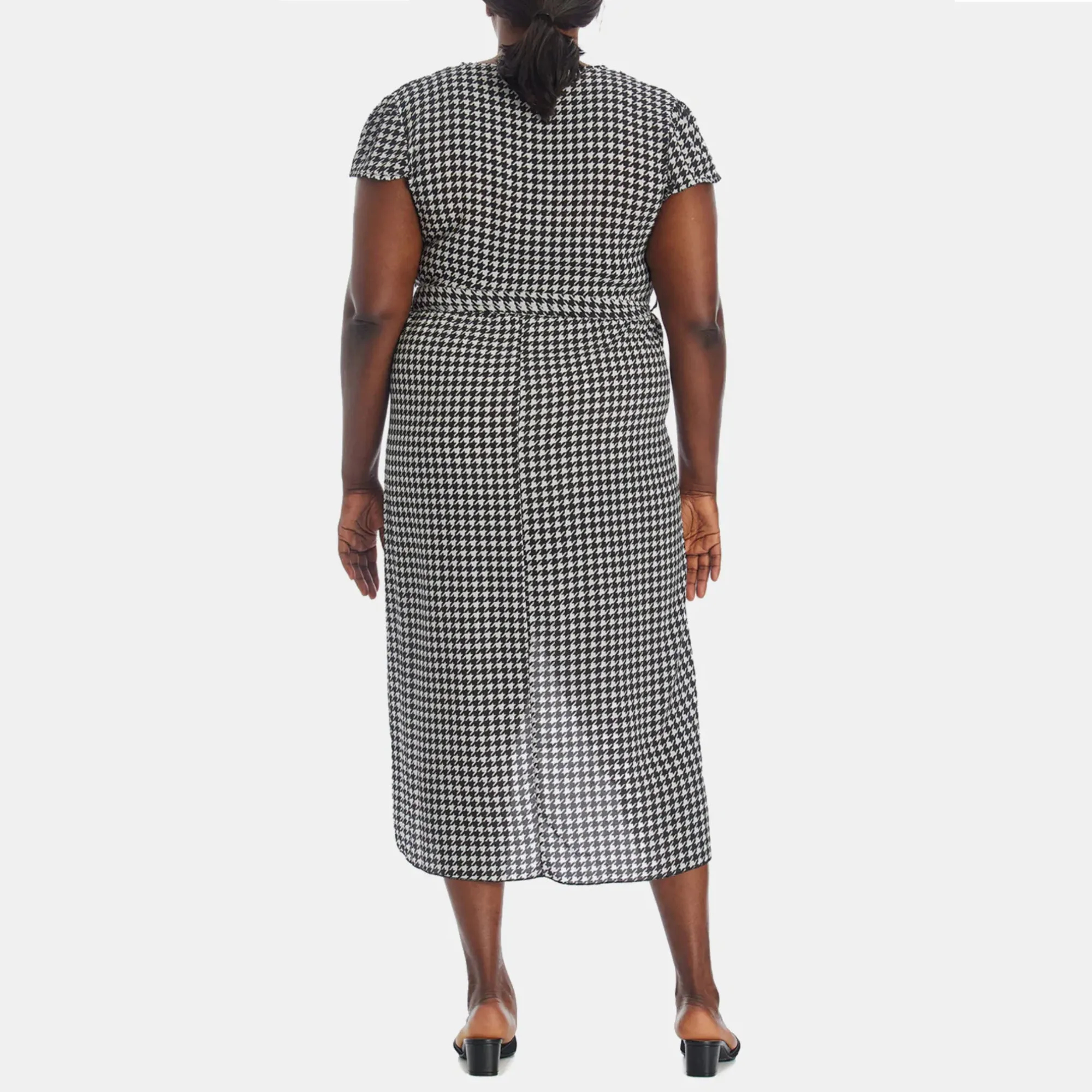 QUIZ Women's Plus Bubble Tulip Hem Wrap Midi Dress
