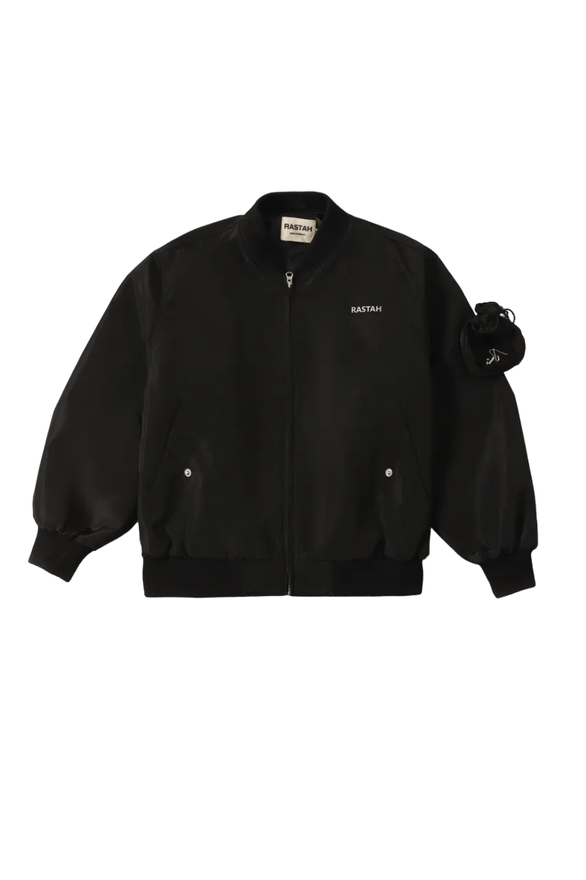 "95" nylon potli bomber jacket