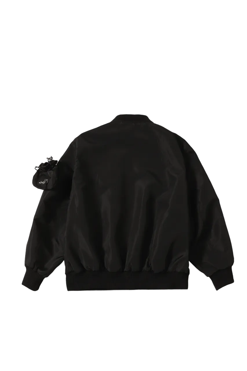 "95" nylon potli bomber jacket