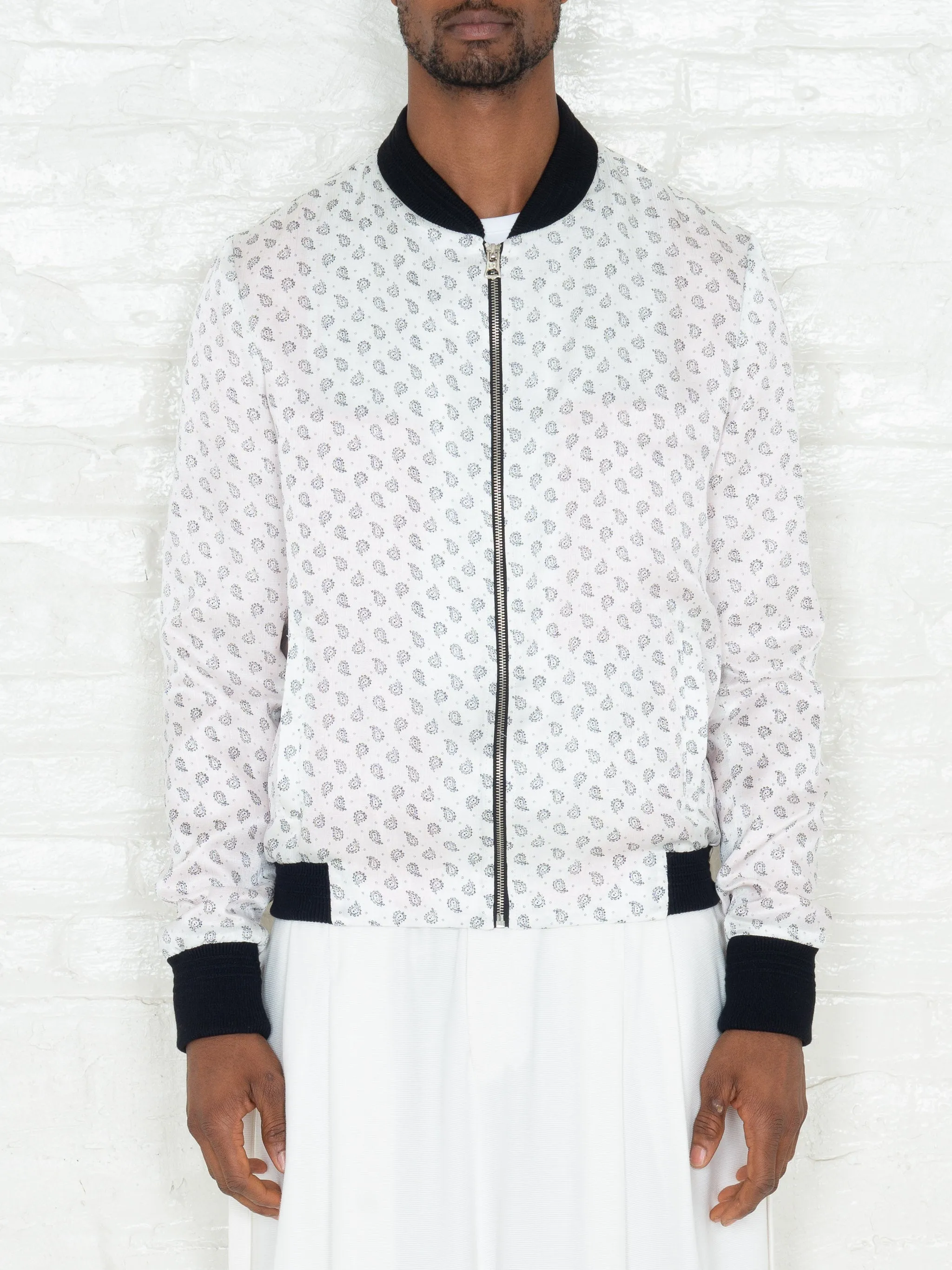 "The Classic Bomber" in White & Black Print