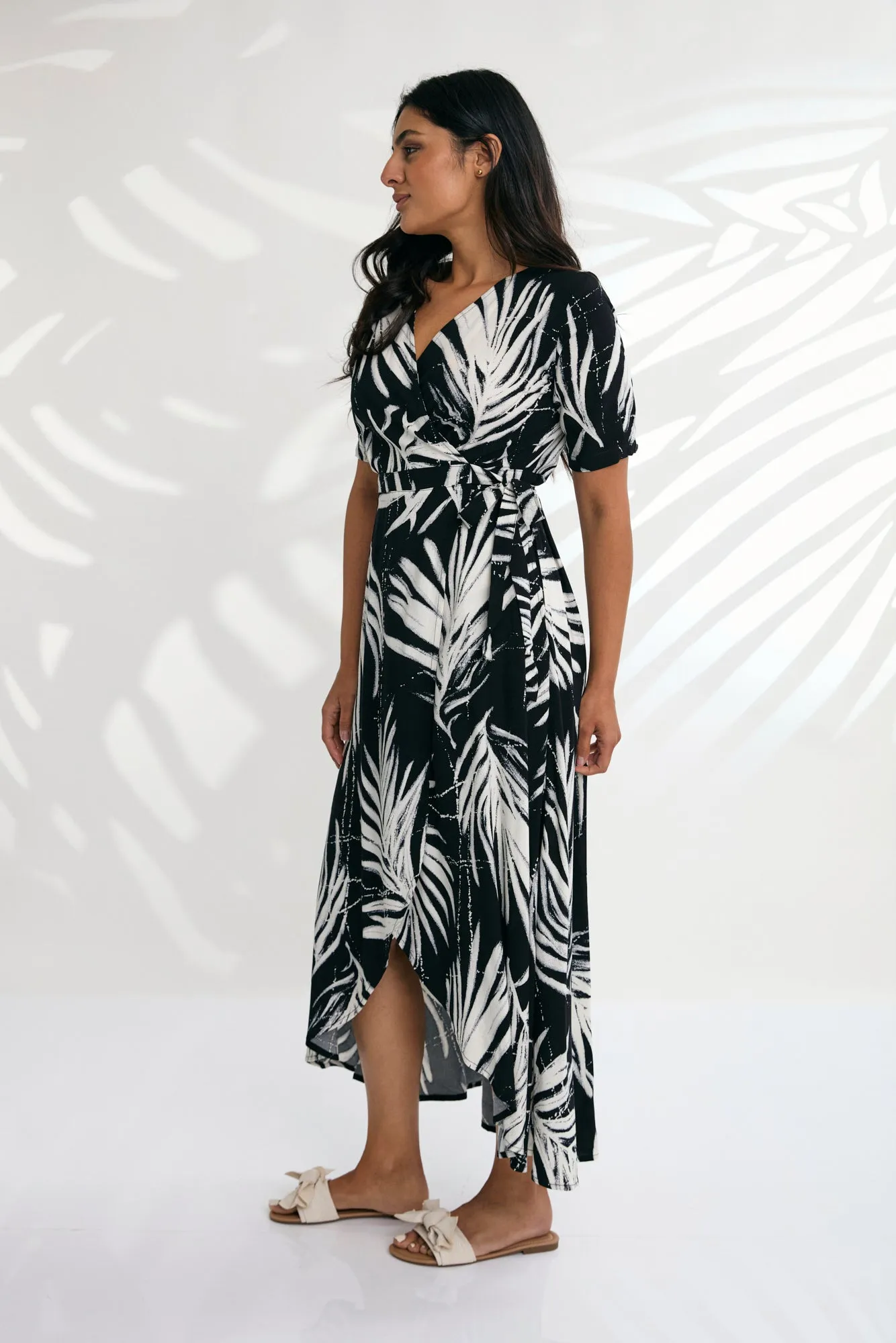 Renae Wrap Dress - Maui Black