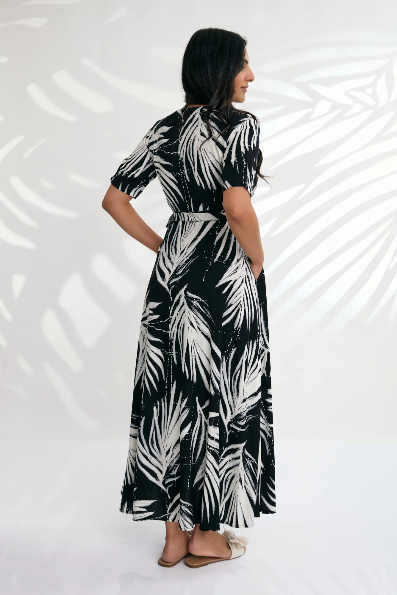 Renae Wrap Dress - Maui Black