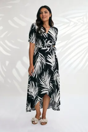 Renae Wrap Dress - Maui Black