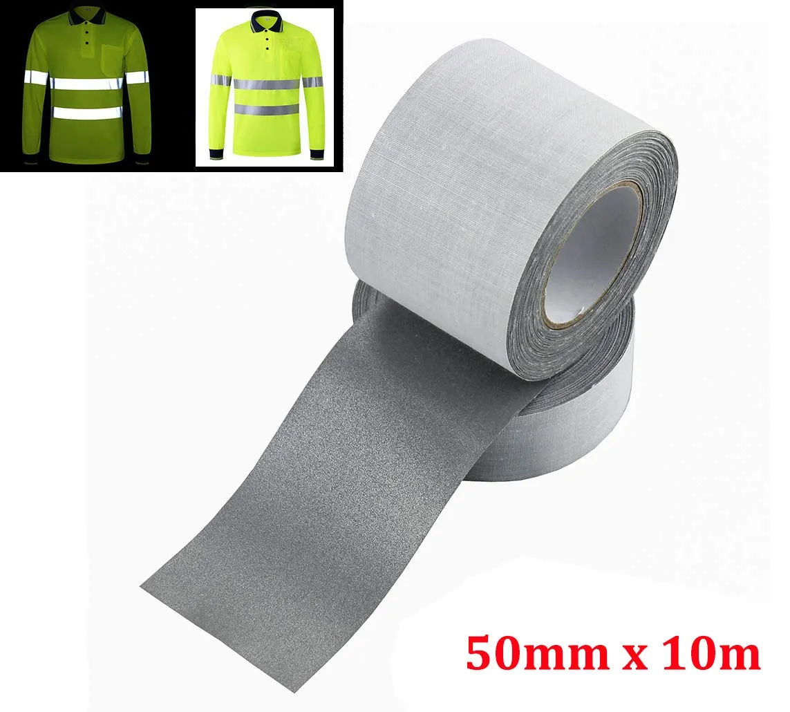 Safety Silver Reflective Fabric Tape, DIY for Clothing Sew On