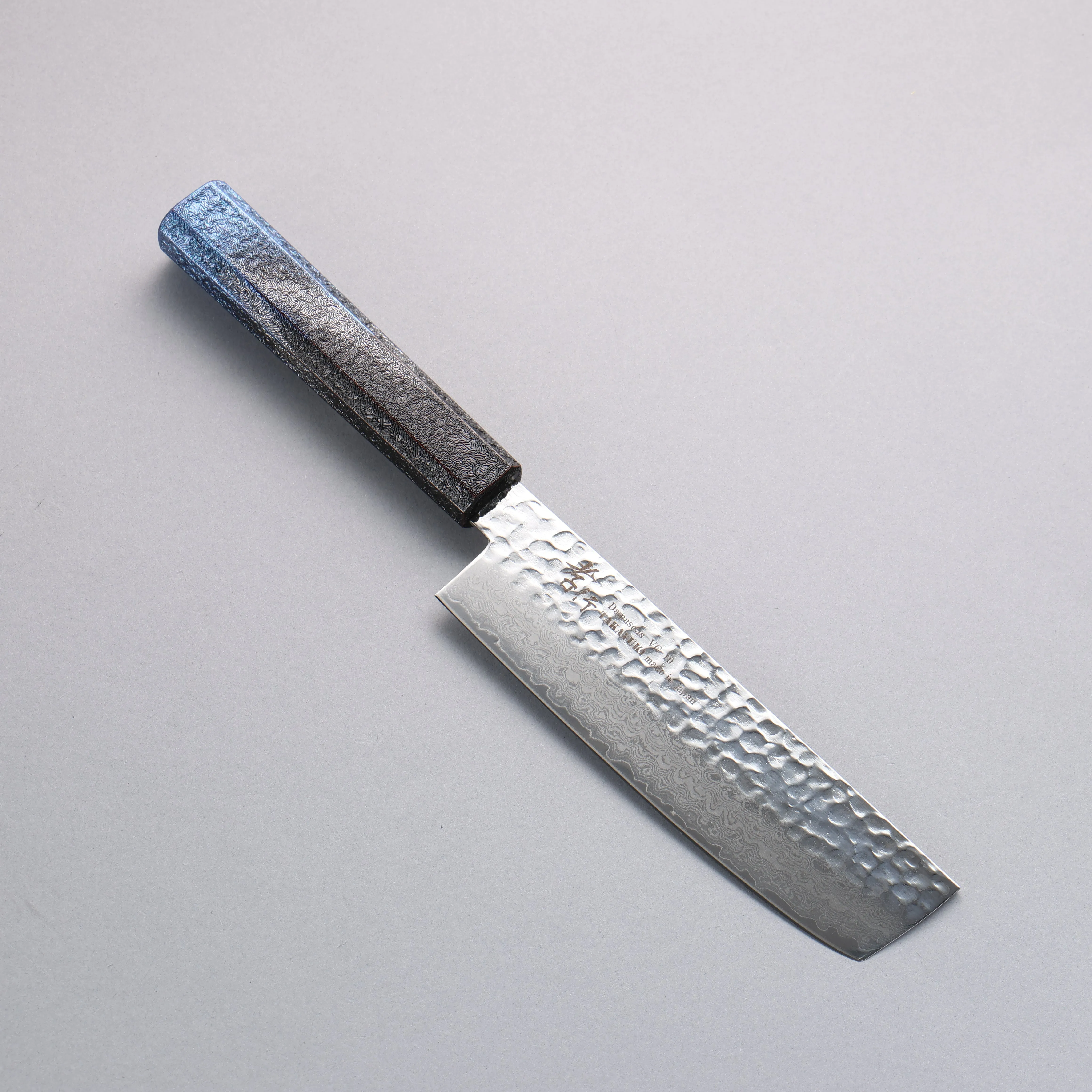Sakai Takayuki Rinnou VG10 33 Layer Damascus Nakiri160mm Blue Lacquered Handle