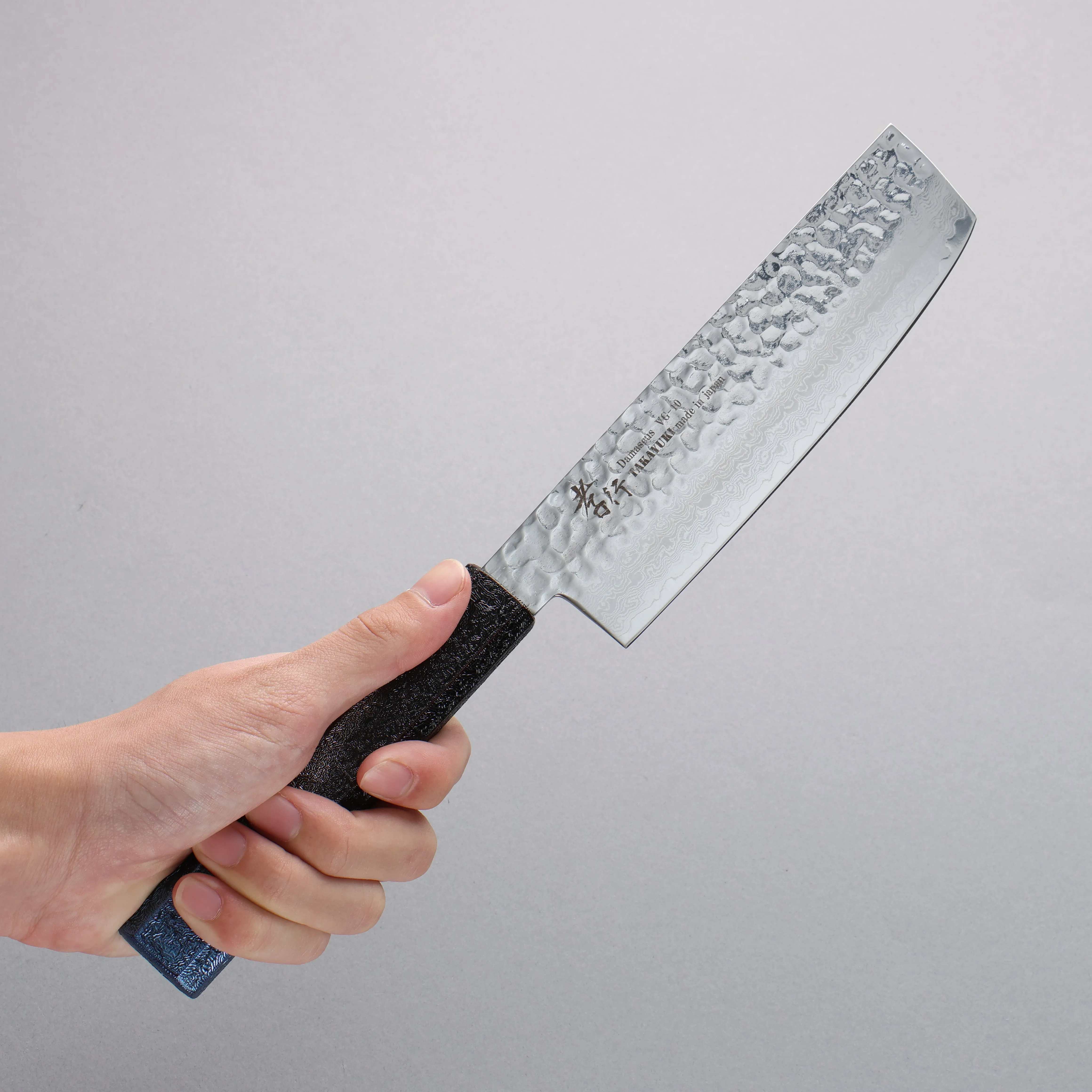 Sakai Takayuki Rinnou VG10 33 Layer Damascus Nakiri160mm Blue Lacquered Handle